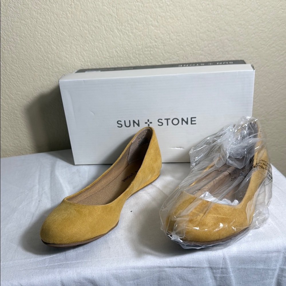 Sun + Stone Yellow Flats for Effortless Style